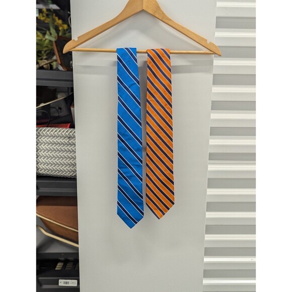 Tommy Hilfiger Set of 2 Bright Striped Ties - Picture 1 of 4